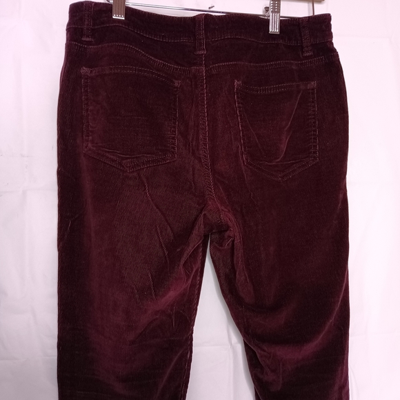 Style & Co Red Straight Leg Pants Velvet - Picture 1 of 4